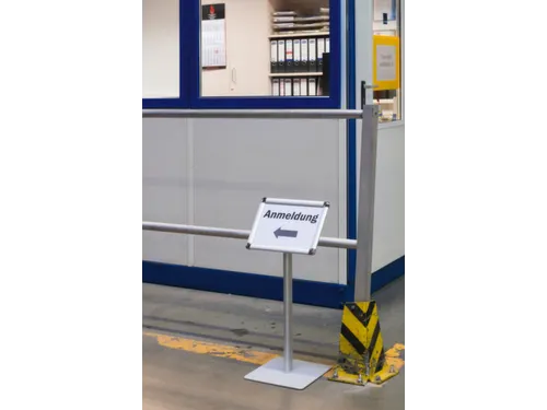 Infodisplay 800mm Din A4 Staand Zilver-Geanodiseerd