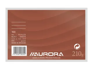 Systeemkaart Aurora 150x100mm lijn met rode koplijn 210gr wit 100 vel - 2