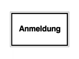 aanwijzingsbord,Aanmelding,PVC,om te verlijmen,HxB 150x250mm