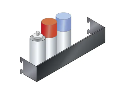 blikhouder,v. werkplaatswagen,HxBxD 70x380x74mm,staal,zwart