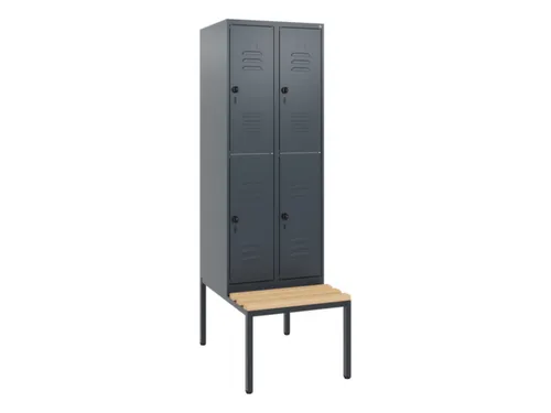 Dubbeldekse dekenkist,HxBxD 1950x600x815mm,2x2vak.,vak B 300mm