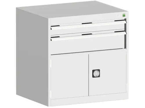 ladekast HxBxD 800x800x650mm 2laden RAL7035