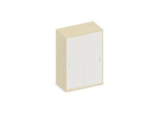 schuifdeurkast,HxBxD 1150x800x430mm,decor romp esdoorn,decor front wit - 1