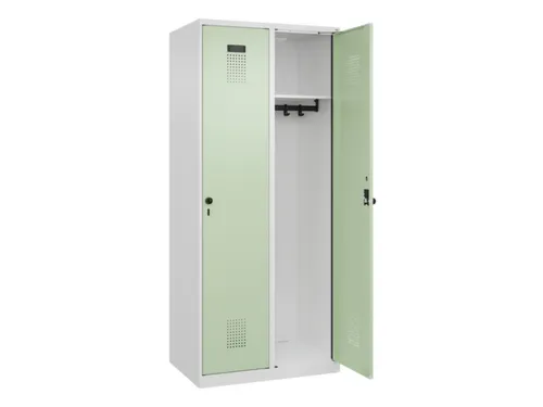 locker,HxBxD 1850x800x500mm,2vak,vak B 400mm,draaigrendel