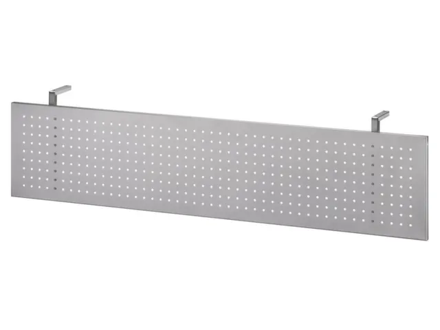 zichtscherm,v. bureau,HxB 350x1550mm,zilverkleurig