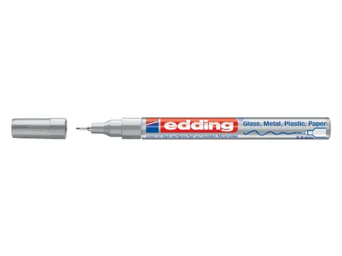 Viltstift edding 780 lakmarker rond zilver 0.8mm