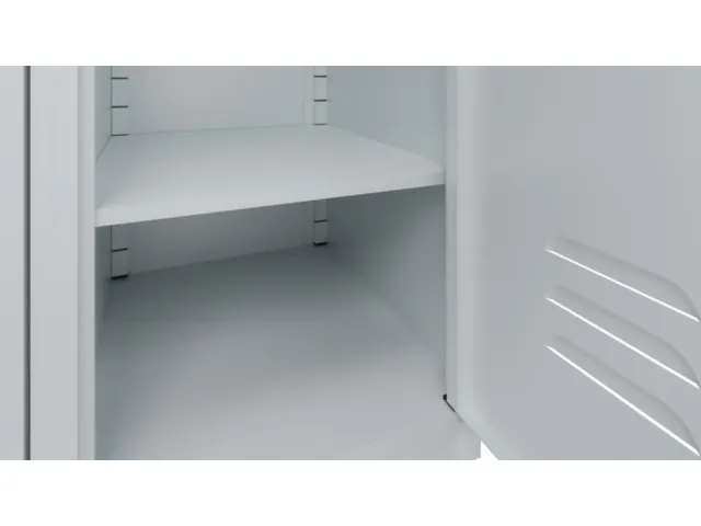 legbord,v. locker,HxBxD 15x398x444mm,v. vak B 400mm,staal