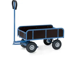 Handtrekwagen 4122P 400kg 945x545mm hout polyurethaan wielen - 1