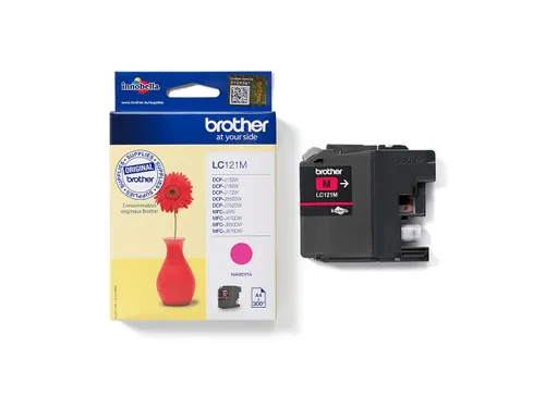 Inktcartridge Brother LC-121M rood