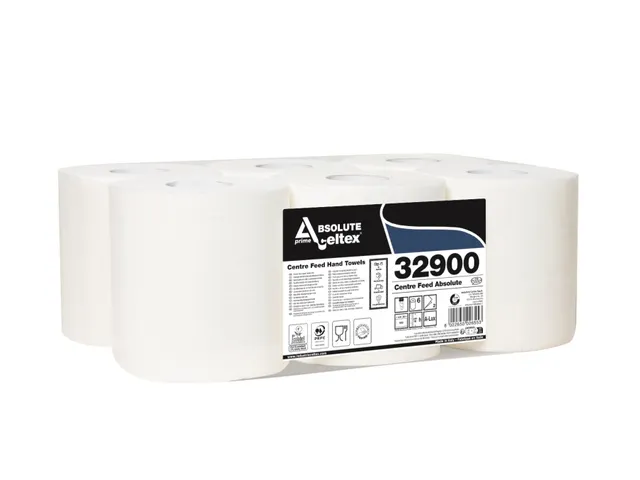 Poetspapier Celtex Absolute Centerfeed Midi 2-laags wit krimp a 6 rol