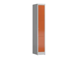 Lockerkast 1800x310x500mm 1x3 vakken cilinderslot, sokkel, RAL3000