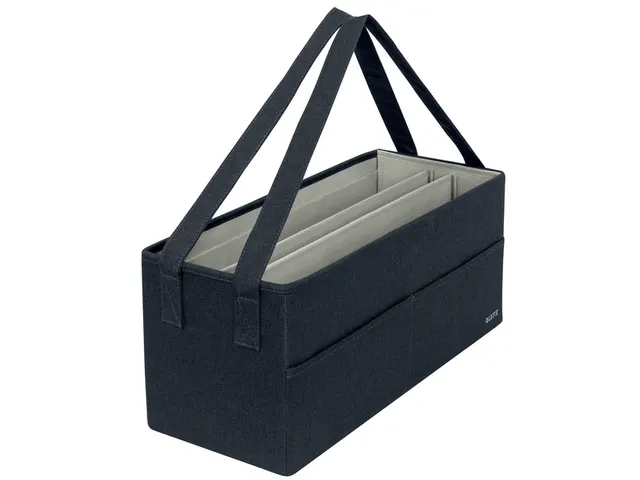 Leitz Hot Desking Stoffen opbergtas Fluweel Grijs 46,5x21x20cm