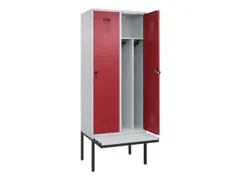 locker met bank,voor scheiding van kleding,HxBxD 2120x800x815mm,2vak