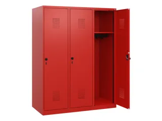schoollocker,HxBxD 1530x1200x500mm,3vak,vak B 400mm,draaigrendel - 1