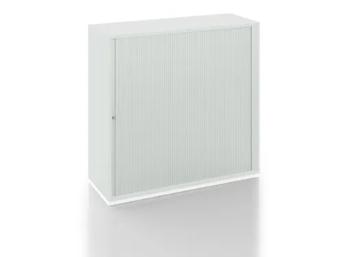 Jaloeziedeurkast 1200x1200x450mm Sokkel Kleur Wit Decor Lichtgrijs