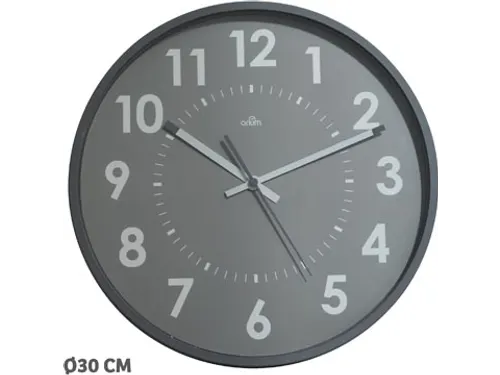 Wandklok Quartz 30 Cm Grijs