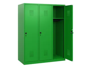 schoollocker,HxBxD 1530x1200x500mm,3vak,vak B 400mm,draaigrendel - 1