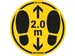 Vloersticker 350mm 2 Meter Afstand