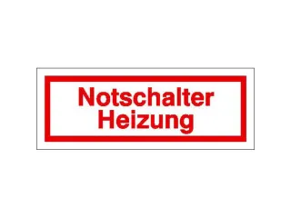 aanwijzingsbord,Noodschakelaar verwarming,PVC,om te verlijmen - 1