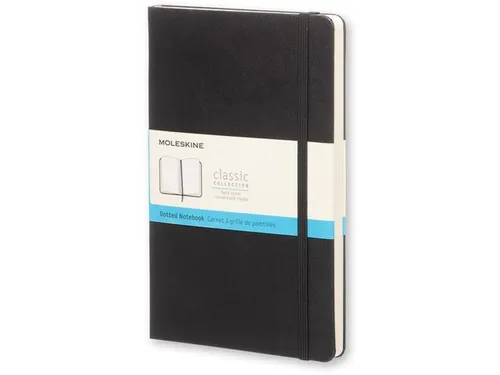 Notitieboek Moleskine large 130x210mm dots hard cover zwart