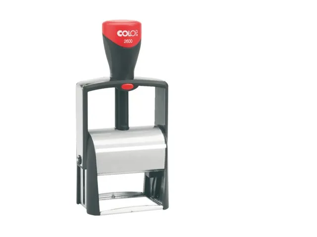 Tekststempel Colop 2600 +bon 8regels 58x37mm zwart