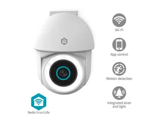 Beveiligingscamera Nedis Smartlife Wifi buiten 3MP Full HD 1296p wit - 6