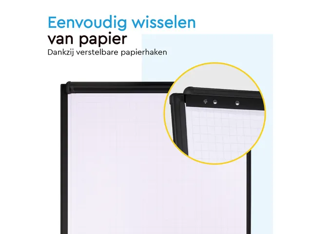 BRASQ Flipover Basic 70x100cm Magnetisch Zwart inclusief accessoires