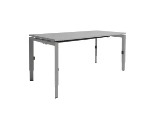 Bureau Linesto N4 hoogte instelbaar 140x80cm blad Lichtgrijs, Alu poot - 1