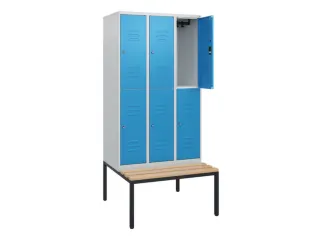 Dubbeldekse dekenkist,HxBxD 1950x900x815mm,3x2vak.,vak B 300mm - 2