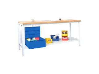 werkbank,HxBxD 900x2000x700mm,onderstel/romp RAL7035,front RAL5010 - 2
