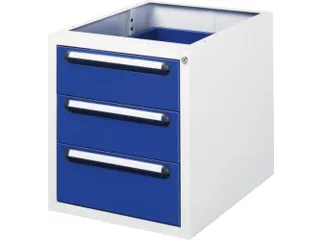 schuiflade-onderbouw v. werkbank HxBxD 545x480x600mm 3laden RAL5010 - 1