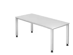 In hoogte verstelbaar bureau,HxBxD 680-760x1800x800mm,blad wit