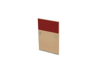 baliepaneel,v. bureau,aanbouw rechts,B 800mm,NE-esdoorn,BN4011-rood - 1