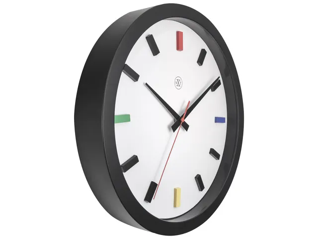 Horloge murale 36cm - Silencieux - Noir/Multicolore - Plastique - nXt