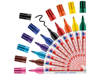 Viltstift edding 3000 rond bruin 1.5-3mm - 5