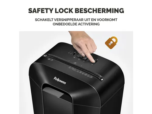 Papiervernietiger Fellowes Powershred LX50 snippers 4x37mm zwart P-4