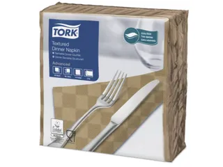 Textured Dinnerservet Advanced 2-laags biscuit 38x39cm 1/4-vouw 900st - 1