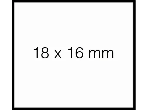 Prijsetiket 18x16mm Sato Duo 16 afneembaar wit