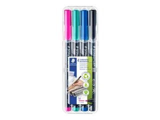 Viltstift Staedtler Lumocolor 317 permanent M set à 4 kleuren - 1