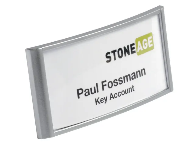 Badge Durable 8540 classic met magneet 30x65mm zilvergrijs