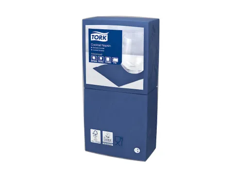 Tork 477825 Cocktailservet Advanced Donkerblauw 24x24cm