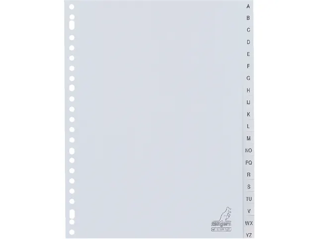 Tabbladen Kangaro A4 23-Gaats G420AZM 20-Delig A-z Grijs Pp