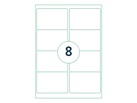 Etiketten Zelfklevend Wit 8 op A4 99.1x67.7mm 1000 Vel