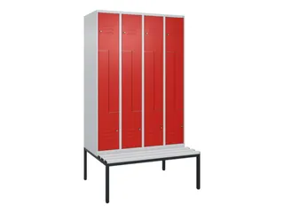 Z-garderobekast,HxBxD 2120x1200x815mm,8vak,vak B 300mm,cil.-slot - 1