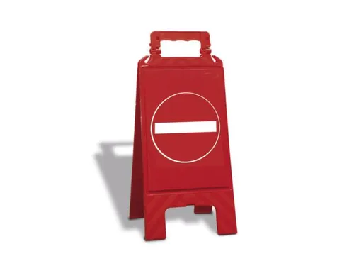 Verbodsbord,Oprit Afgezet,Vloeropsteller,Kunststof,Rood