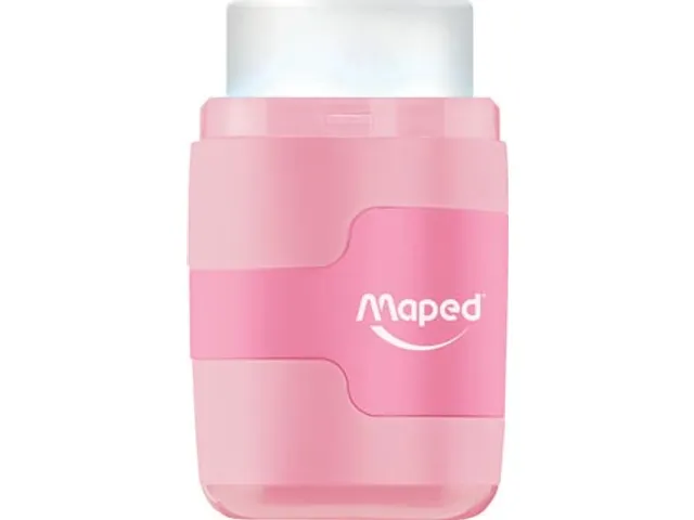 potloodslijper + gom Connect Soft Touch assorti pastelkleuren, op blis