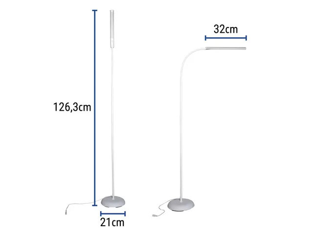 Vloerlamp MAUL Pirro LED dimbaar wit