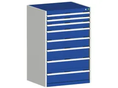 ladekast HxBxD 1200x800x650mm 8laden romp RAL7035 front RAL5010