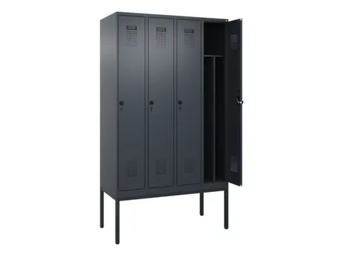 locker voor scheiding van kleding,HxBxD 2120x1200x500mm,4vak