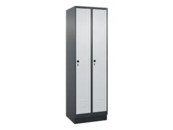 locker,HxBxD 1950x600x500mm,2vak,vak B 300mm,draaigrendel,sokkel